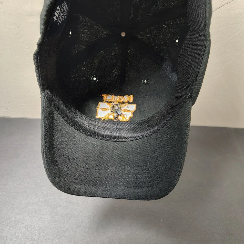 KGLT FM Radio Hat Cap Adjustable Strap Cotton Bozeman Montana Mic Logo Embroider